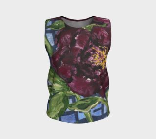 Burgundy Peony Loose Tank preview