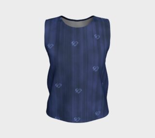 Navy Blue Hearts Flowy Tank Top preview