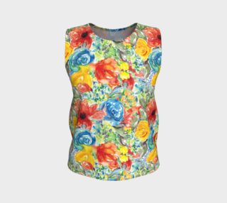 Florals in Watercolor Tank Top preview