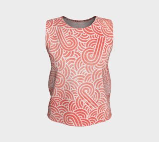 Peach echo and white swirls doodles Loose Tank Top preview
