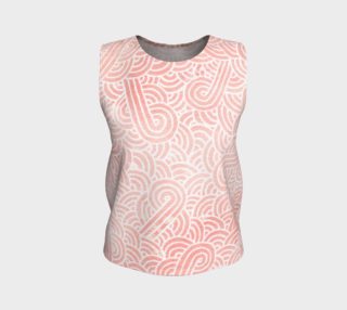 Rose quartz and white swirls doodles Loose Tank Top preview