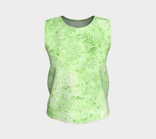 Greenery and white swirls doodles Loose Tank Top preview