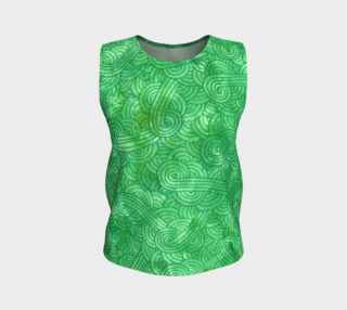 Green swirls doodles Loose Tank Top preview