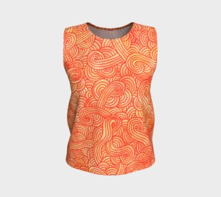Orange and red swirls doodles Loose Tank Top preview