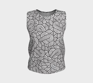 Black and white swirls doodles Loose Tank Top preview