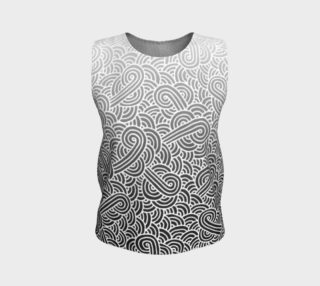 Ombre black and white swirls doodles Loose Tank Top preview