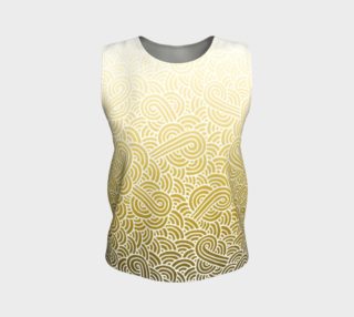 Ombre yellow and white swirls doodles Loose Tank Top preview