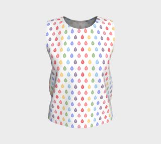 Rainbow raindrops Loose Tank Top preview