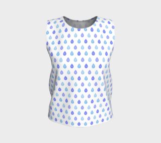 Blue raindrops Loose Tank Top preview