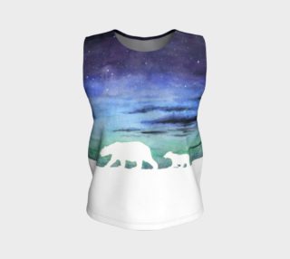 Aurora borealis and polar bears (white version) Loose Tank Top preview