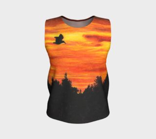 Sunset with bird Loose Tank Top preview