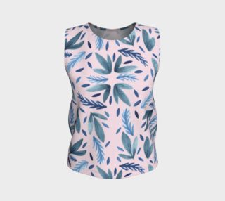 Pink and leafs tank top preview