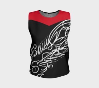 Scroll  Black Red Loose Tank preview