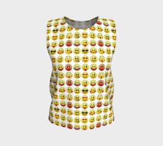Emoji Faces White Background Loose Tank Top preview