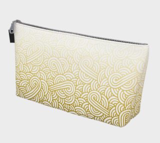 Gradient yellow and white swirls doodles Makeup Bag preview