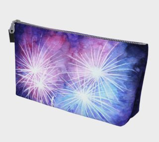 Blue and pink fireworks Makeup Bag preview