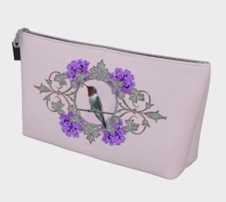 Aperçu de Vintage Frame, Purple Flowers, Hummingbird