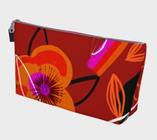 Warm red and orange Poppy Makeup bag preview