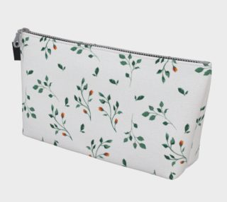 Miscellaneous flowers with green leaves pouch bag preview