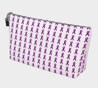 Aperçu de Dark Purple Ribbons Makeup Bag