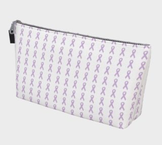 Aperçu de Light Purple Ribbons Makeup Bag
