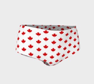 Red Maple Leaf Pattern from Flag of Canada Mini Shorts preview
