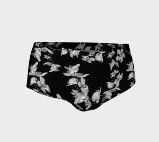 Aperçu de Dark Orquideas Floral Pattern Mini Shorts