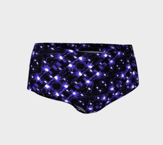 Aperçu de Dark Galaxy Stripes Pattern Mini Shorts