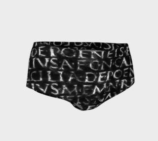 Aperçu de Antique Roman Typographic Pattern Mini Shorts