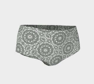 Aperçu de Grey Ornate Decorative Pattern Mini Shorts