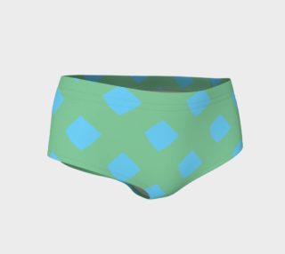 Green and Blue Lattice Bikini Shorts preview