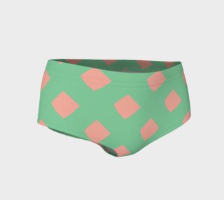Green and Pink Lattice Bikini Shorts preview