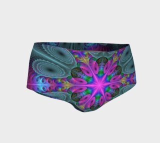 Mandala From Center Colorful Fractal Art With Pink preview