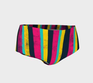 Aperçu de Candy Stripes on Dark Teal - Mini Shorts