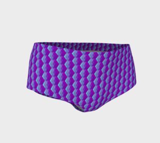 Diamonds Hexagons and Cubes Geometric Pattern Blue and Purple  preview