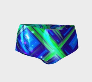 Green Blue Square Fractal Mini Shorts preview