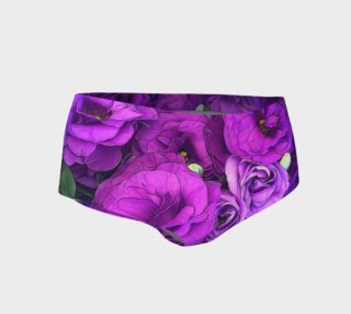 Purple Lisianthus Flowers Mini Shorts preview