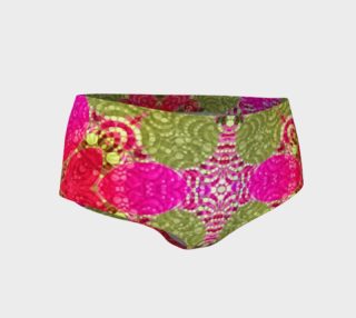 Pink Green Abstract Fitness Mini Shorts  preview