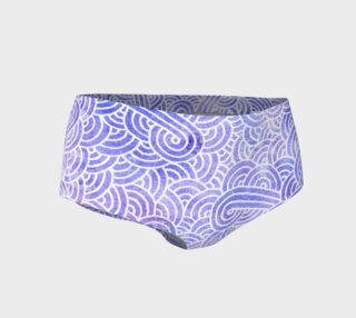 Lavender and white swirls doodles Mini Shorts preview