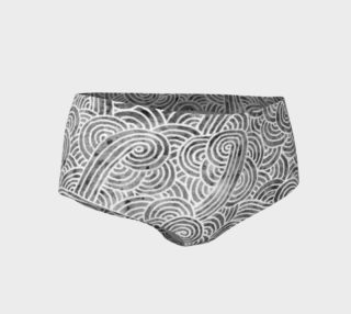 Grey and white swirls doodles Mini Shorts preview