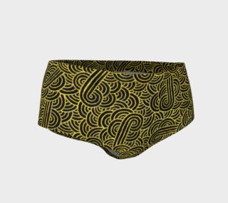 Faux gold and black swirls doodles Mini Shorts preview