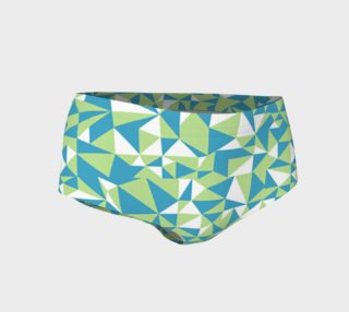 Blue and Green Geometric Mini Shorts preview