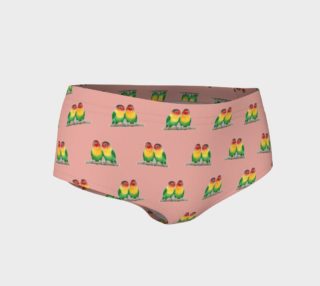 Fischer's lovebirds pattern Mini Shorts preview