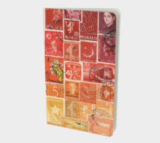 Aperçu de Fire Glow - Vintage Postage Stamp Journal