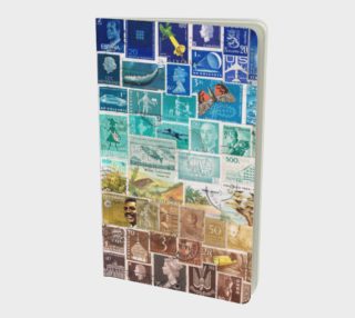 Beachy - Vintage Postage Stamp Journal preview