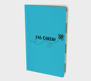 Aperçu de Yas Queen! - Bee - Bright Blue - Journal -  Notebook