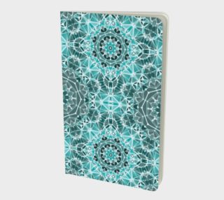 Turquoise & Gray Kaleidoscope Notebook - Small preview