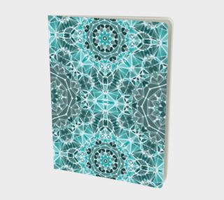 Turquoise & Gray Kaleidoscope Notebook - Large preview