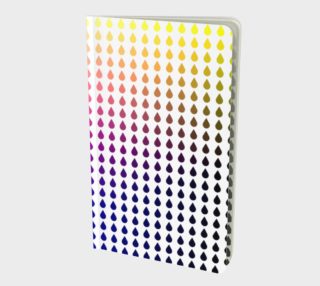 Rainbow Ombre Raindrops CMYK Notebook preview