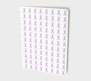 Aperçu de Light Purple Ribbons Large Notebook